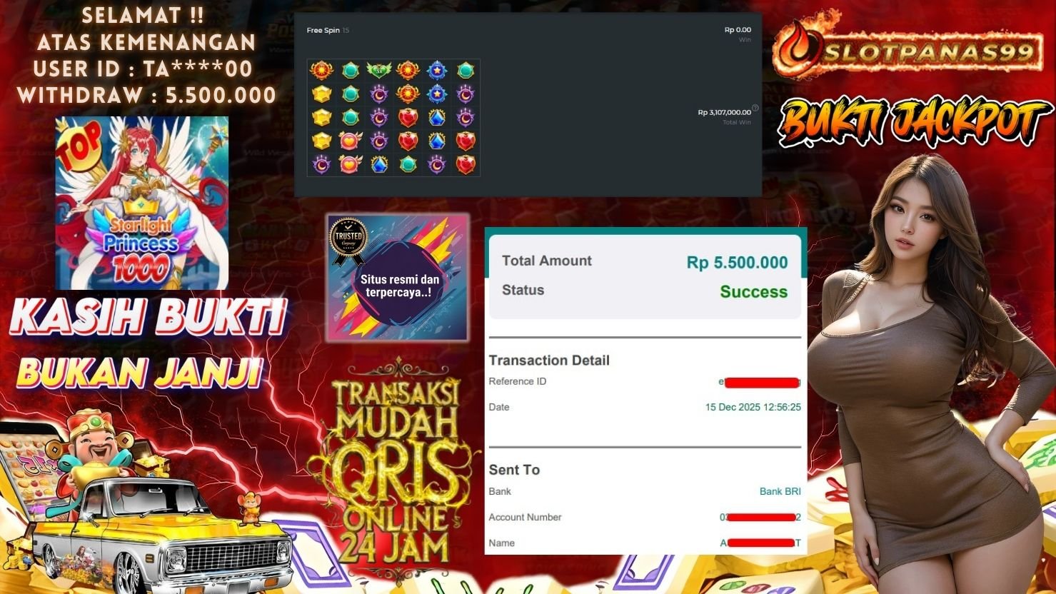 SLOTPANAS99 JACKPOT SLOT STARLIGHT PRINCESS 1000 